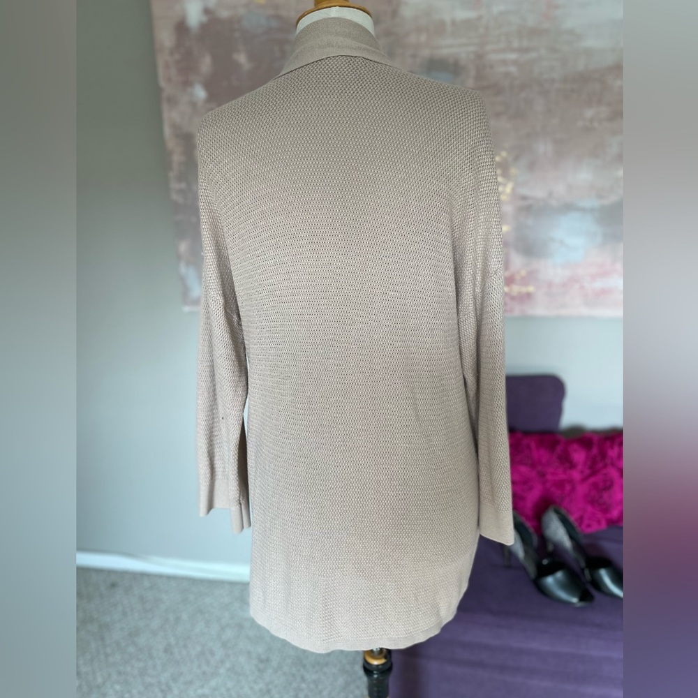 Wilfred beige silk and cashmere light weight cardigan with pockets size M - Picture 4 of 7